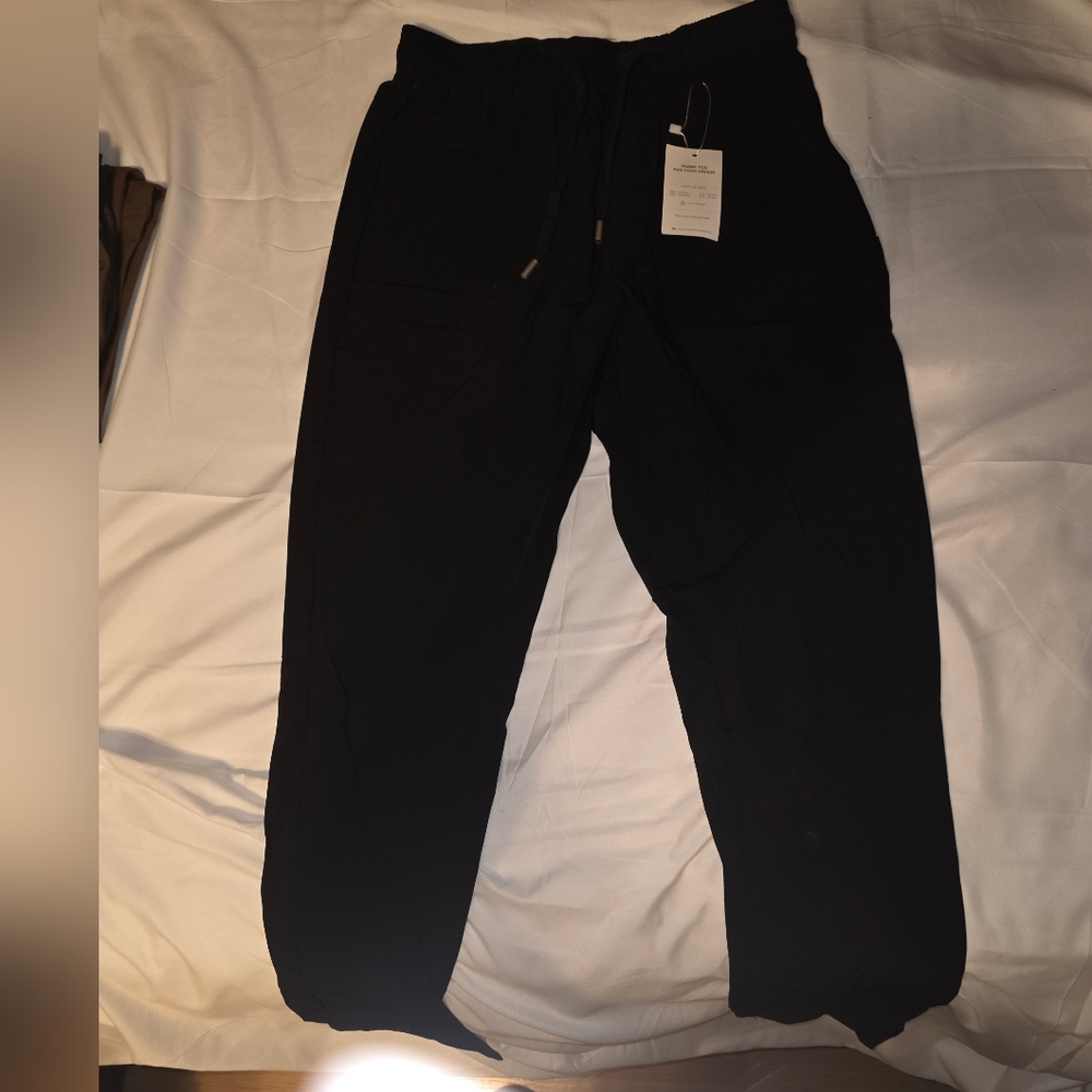 Womens Black Jogger Pants W/ Stretch